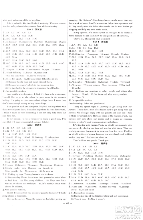 合肥工业大学出版社2023全频道课时作业八年级下册英语人教版参考答案 合肥工业大学出版社2023全频道课时作业八年级下册英语人教版参考答案