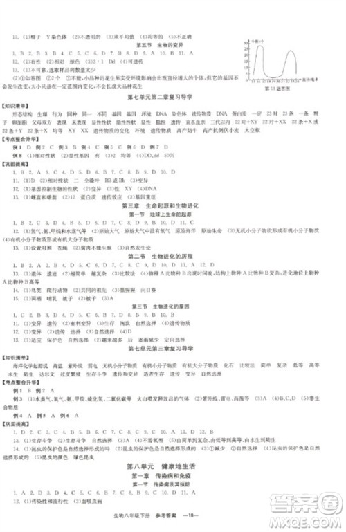 北京时代华文书局2023全效学习学业评价方案八年级生物下册人教版参考答案
