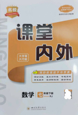 四川大学出版社2023名校课堂内外七年级数学下册人教版云南专版参考答案