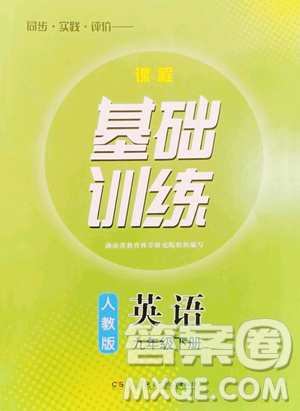 湖南少年儿童出版社2023同步实践评价课程基础训练九年级下册英语人教版参考答案