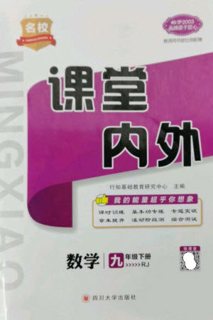 四川大学出版社2023名校课堂内外九年级数学下册人教版参考答案