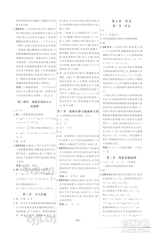 河北少年儿童出版社2023世纪金榜金榜学案八年级下册物理人教版参考答案 河北少年儿童出版社2023世纪金榜金榜学案八年级下册物理人教版参考答案