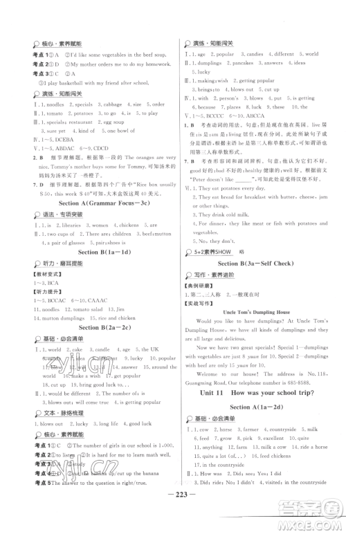 河北少年儿童出版社2023世纪金榜金榜学案七年级下册英语人教版参考答案 河北少年儿童出版社2023世纪金榜金榜学案七年级下册英语人教版参考答案