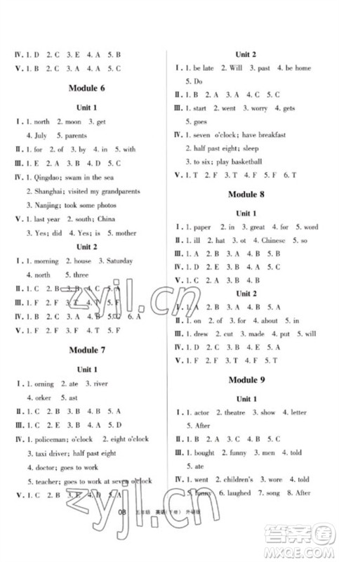 宁夏人民教育出版社2023学习之友五年级英语下册外研版参考答案 宁夏人民教育出版社2023学习之友五年级英语下册外研版参考答案
