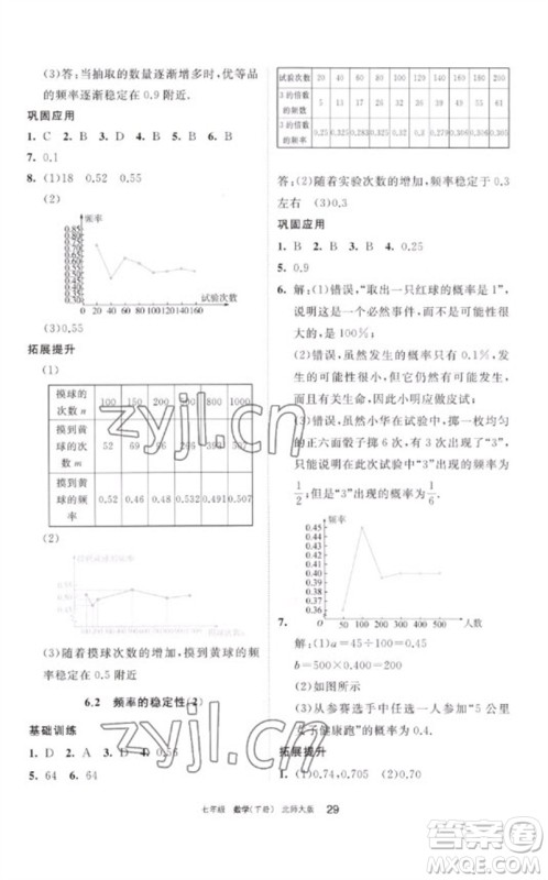 宁夏人民教育出版社2023学习之友七年级数学下册北师大版参考答案