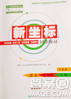 青海人民出版社2023新坐标同步练习七年级下册语文人教版青海专用参考答案