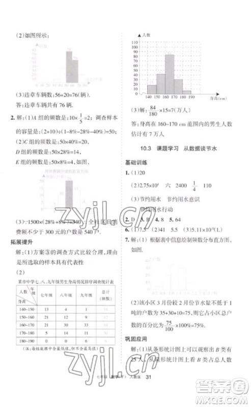 宁夏人民教育出版社2023学习之友七年级数学下册人教版参考答案 宁夏人民教育出版社2023学习之友七年级数学下册人教版参考答案
