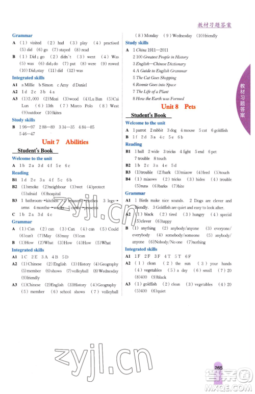 吉林人民出版社2023尖子生学案七年级下册英语译林版参考答案 吉林人民出版社2023尖子生学案七年级下册英语译林版参考答案