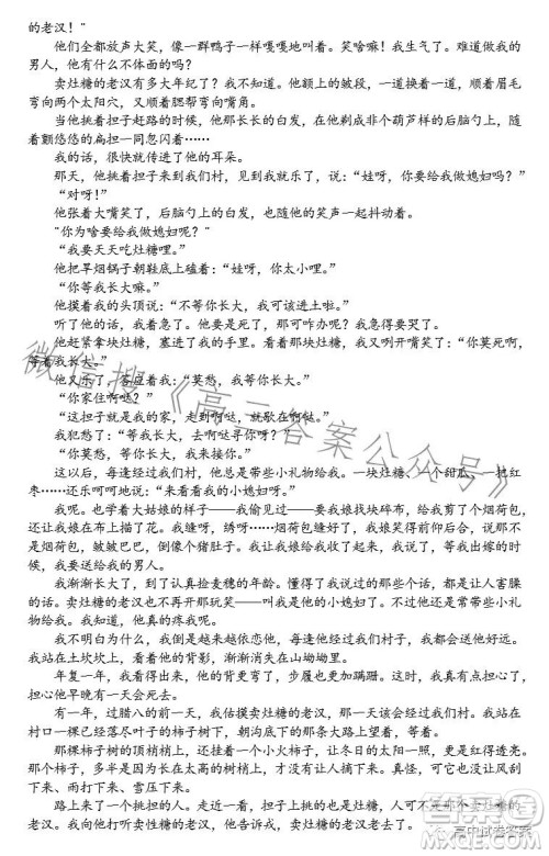 2023年合肥一中高三最后一卷语文试题答案 2023年合肥一中高三最后一卷语文试题答案