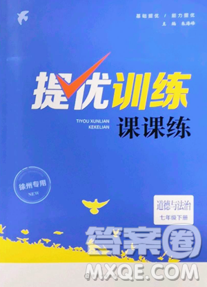 南京大学出版社2023提优训练课课练七年级下册道德与法治人教版徐州专版参考答案