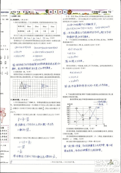 2023年春少年智力开发报五年级数学下册人教版第43-46期答案