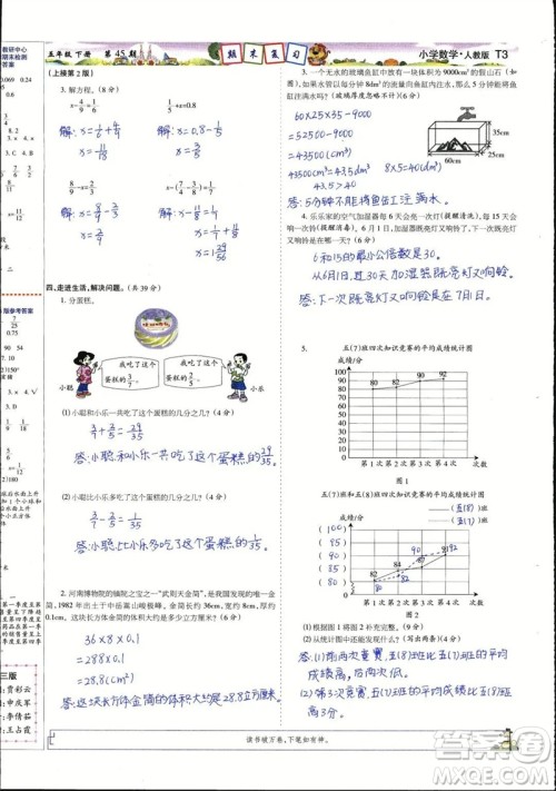 2023年春少年智力开发报五年级数学下册人教版第43-46期答案