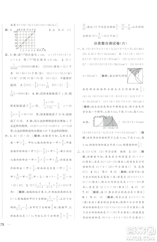 北京教育出版社2023同步跟踪全程检测六年级下册数学苏教版参考答案 北京教育出版社2023同步跟踪全程检测六年级下册数学苏教版参考答案