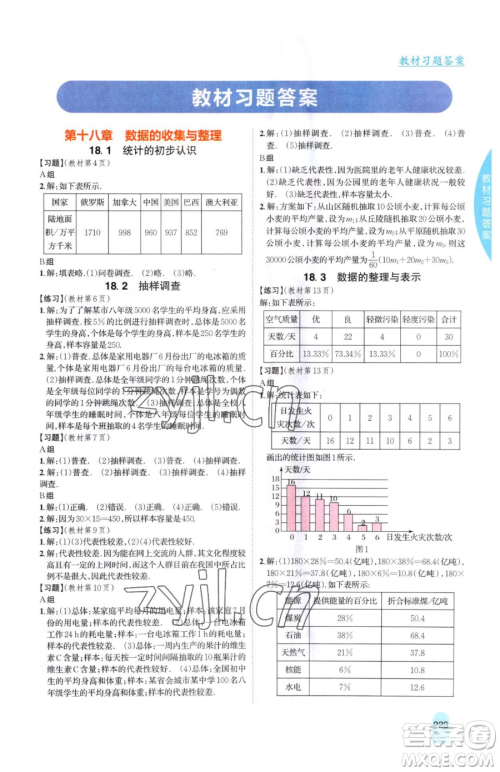 吉林人民出版社2023尖子生学案八年级下册数学冀教版参考答案