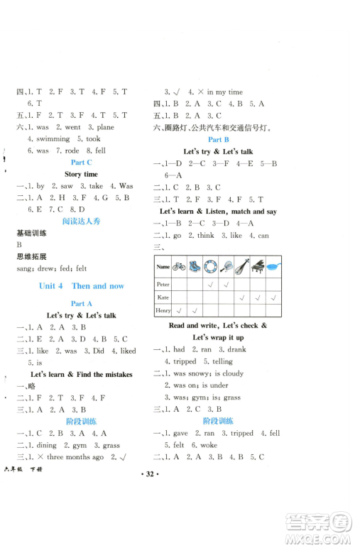 人民教育出版社2023胜券在握同步解析与测评课堂巩固练习六年级下册英语人教PEP版重庆专版参考答案 人民教育出版社2023胜券在握同步解析与测评课堂巩固练习六年级下册英语人教PEP版重庆专版参考答案