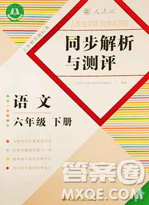 人民教育出版社2023同步解析与测评六年级下册语文人教版福建专版参考答案