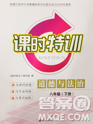 浙江人民出版社2023课时特训八年级下册道德与法治人教版参考答案