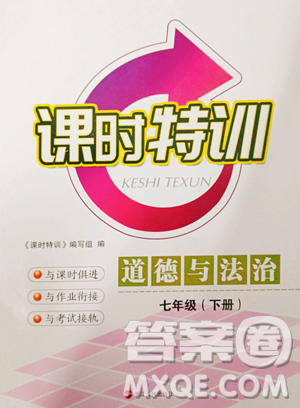 浙江人民出版社2023课时特训七年级下册道德与法治人教版参考答案