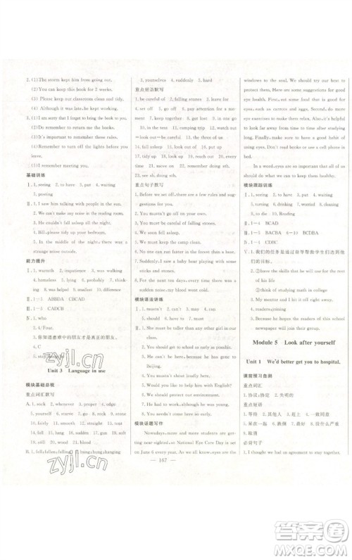 吉林人民出版社2023初中新课标名师学案智慧大课堂九年级英语下册外研版参考答案