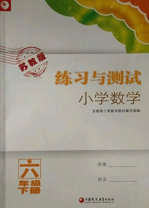 江苏凤凰教育出版社2023练习与测试小学数学六年级下册苏教版福建专版参考答案