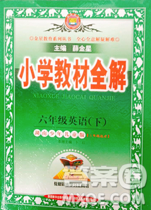 陕西人民教育出版社2023小学教材全解六年级下册英语湘少版三起参考答案