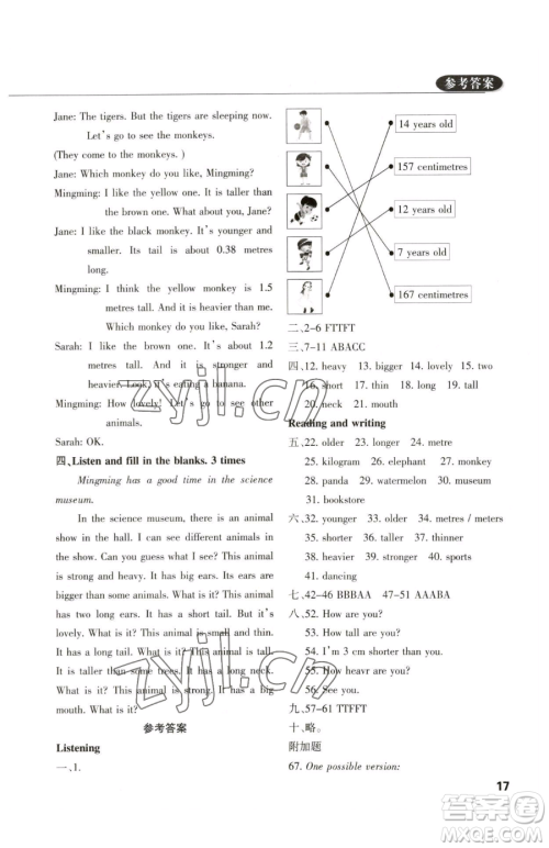 西安出版社2023状元坊全程突破导练测六年级下册英语人教版佛山专版参考答案 西安出版社2023状元坊全程突破导练测六年级下册英语人教版佛山专版参考答案