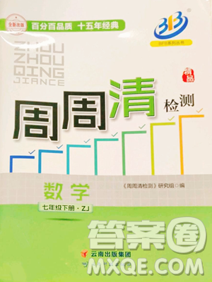 云南科技出版社2023周周清检测七年级下册数学浙教版参考答案