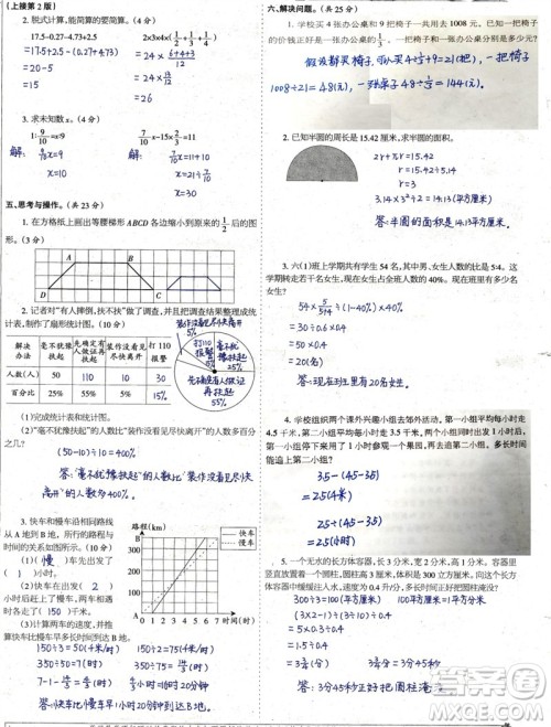 2023年春少年智力开发报六年级数学下册苏教版第43-46期答案 2023年春少年智力开发报六年级数学下册苏教版第43-46期答案
