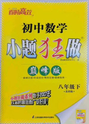 江苏凤凰科学技术出版社2023初中数学小题狂做八年级下册苏科版巅峰版参考答案 江苏凤凰科学技术出版社2023初中数学小题狂做八年级下册苏科版巅峰版参考答案