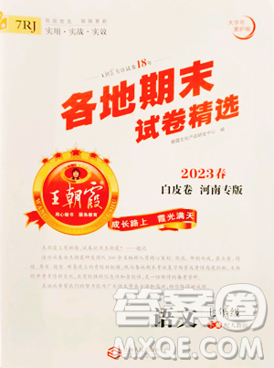 江西人民出版社2023王朝霞各地期末试卷精选七年级下册语文人教版河南专版参考答案