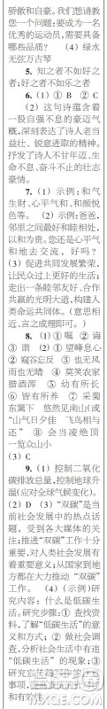 时代学习报语文周刊八年级2022-2023学年第47-52期及增刊答案 时代学习报语文周刊八年级2022-2023学年第47-52期及增刊答案