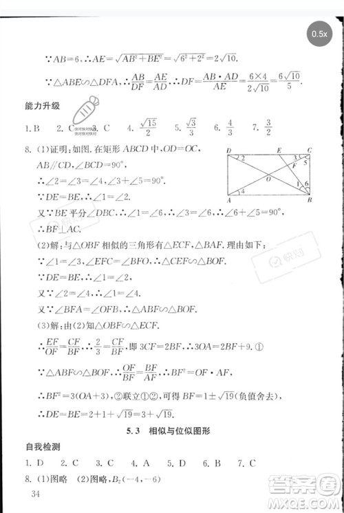 团结出版社2023剑指中考九年级数学通用版郴州专版参考答案