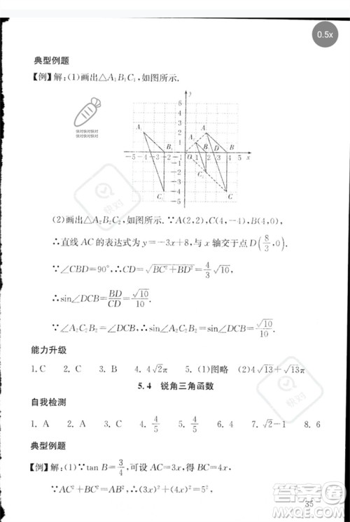 团结出版社2023剑指中考九年级数学通用版郴州专版参考答案