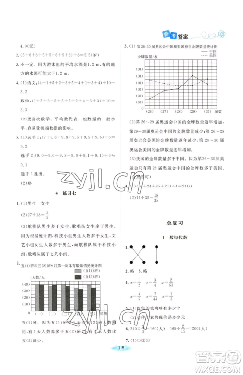 北京师范大学出版社2023课堂精练五年级下册数学北师大版山西专版参考答案 北京师范大学出版社2023课堂精练五年级下册数学北师大版山西专版参考答案