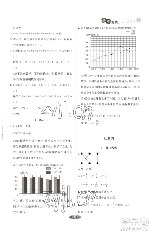 北京师范大学出版社2023课堂精练五年级下册数学北师大版单色版参考答案 北京师范大学出版社2023课堂精练五年级下册数学北师大版单色版参考答案