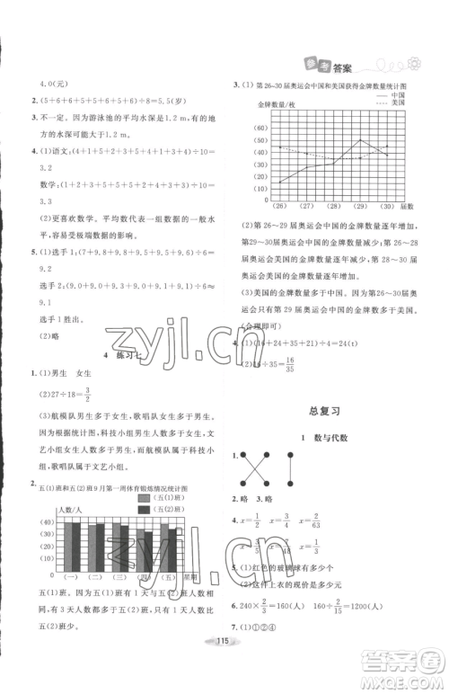 北京师范大学出版社2023课堂精练五年级下册数学北师大版增强版参考答案