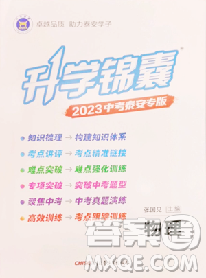 新疆青少年出版社2023升学锦囊九年级全一册物理泰安专版参考答案