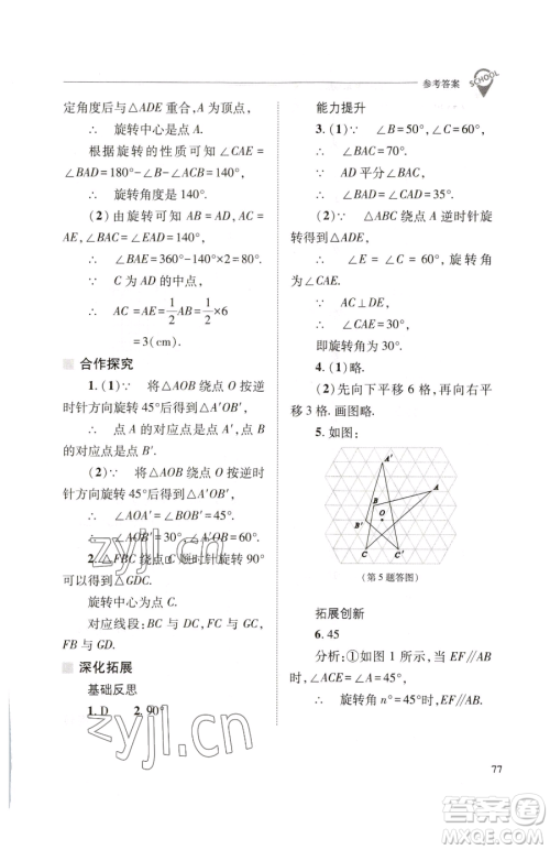 山西教育出版社2023新课程问题解决导学方案七年级下册数学华东师大版参考答案 山西教育出版社2023新课程问题解决导学方案七年级下册数学华东师大版参考答案