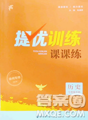 南京大学出版社2023提优训练课课练七年级下册历史人教版徐州专版参考答案