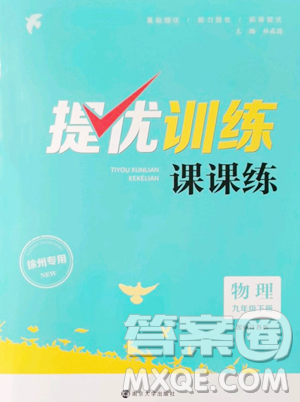 南京大学出版社2023提优训练课课练九年级下册物理苏科版徐州专版参考答案