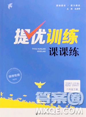 南京大学出版社2023提优训练课课练八年级下册道德与法治人教版徐州专版参考答案 南京大学出版社2023提优训练课课练八年级下册道德与法治人教版徐州专版参考答案