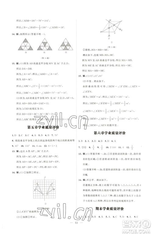 北京师范大学出版社2023课堂精练七年级下册数学北师大版山西专版参考答案