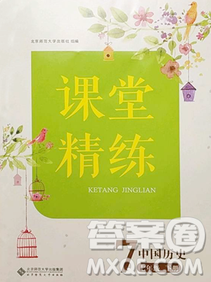 北京师范大学出版社2023课堂精练七年级下册中国历史人教版参考答案