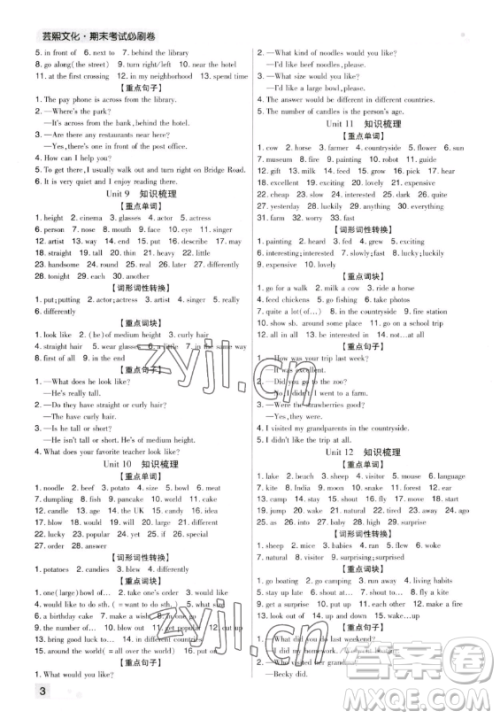 北方妇女儿童出版社2023期末考试必刷卷七年级下册英语人教版郑州专版参考答案 北方妇女儿童出版社2023期末考试必刷卷七年级下册英语人教版郑州专版参考答案