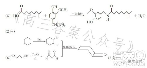 2023邯郸市高二年级第二学期期末考试化学试卷答案