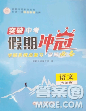 云南大学出版社2023假期冲冠九年级语文人教版参考答案