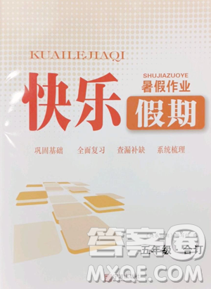 宁波出版社2023快乐假期暑假作业五年级合订本通用版参考答案