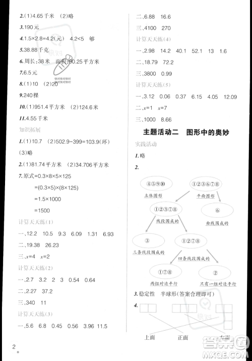 辽宁师范大学出版社2023年暑假乐园四年级数学通用版答案