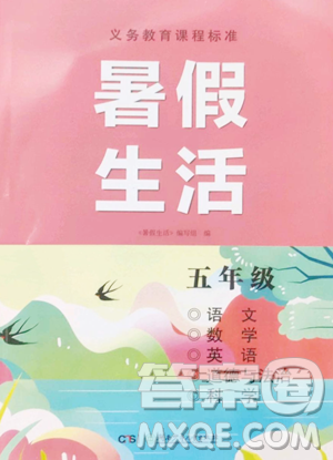 湖南少年儿童出版社2023年暑假生活五年级合订本通用版答案