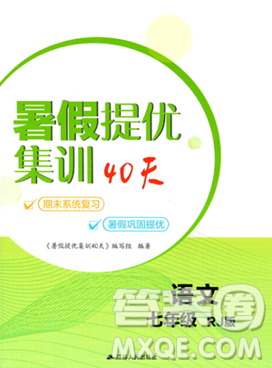 江苏人民出版社2023年暑假提优集训40天七年级语文人教版答案